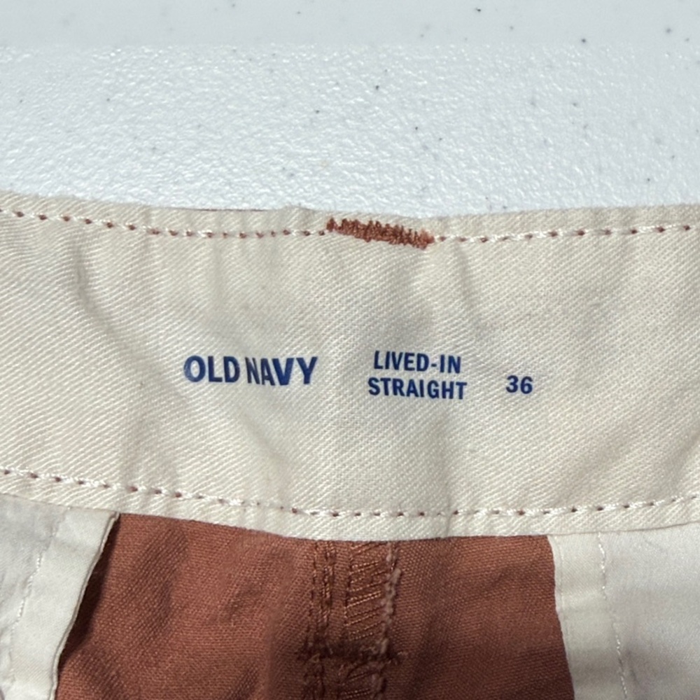 Old Navy Men’s Rust Lived In Straight Shorts Size 36 - Picture 2 of 3